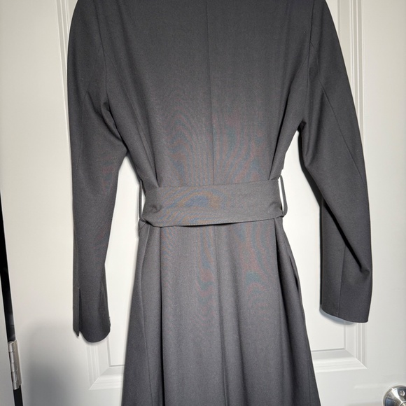 ZARA Black Longline Belted Blazer | Size M | Minimalist Shawl Collar Jacket - Picture 4 of 4